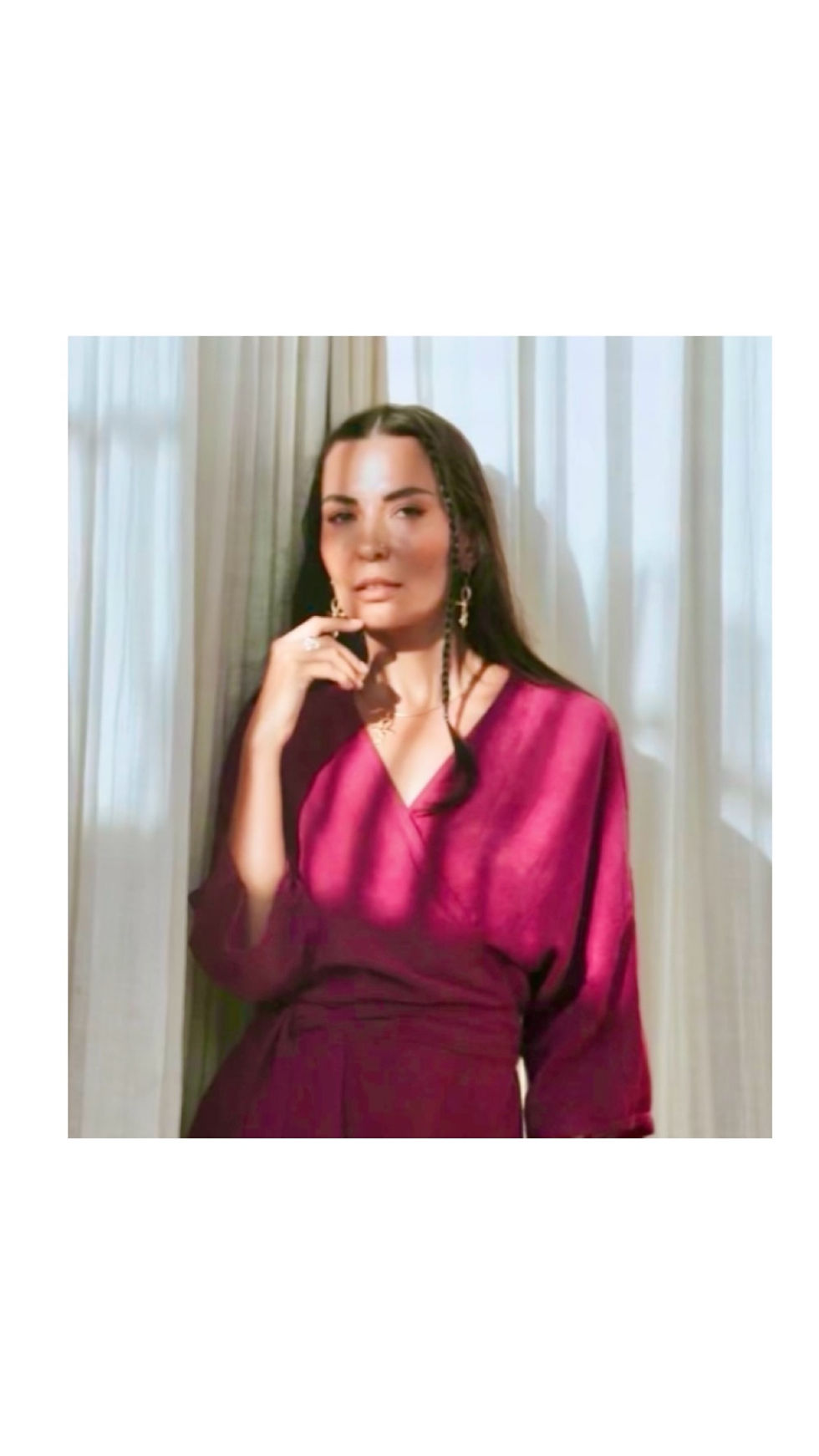 Thumbnail: KUNDALINI ANKH NECKLACE in gold & ruby