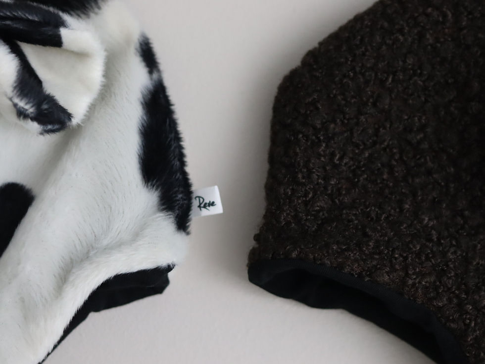 Miniatyrbild: Fodrad babymössa med koprint