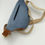 Thumbnail: Light Denim Crossbody Fanny Pack w/ Rust colored Sherpa Accent