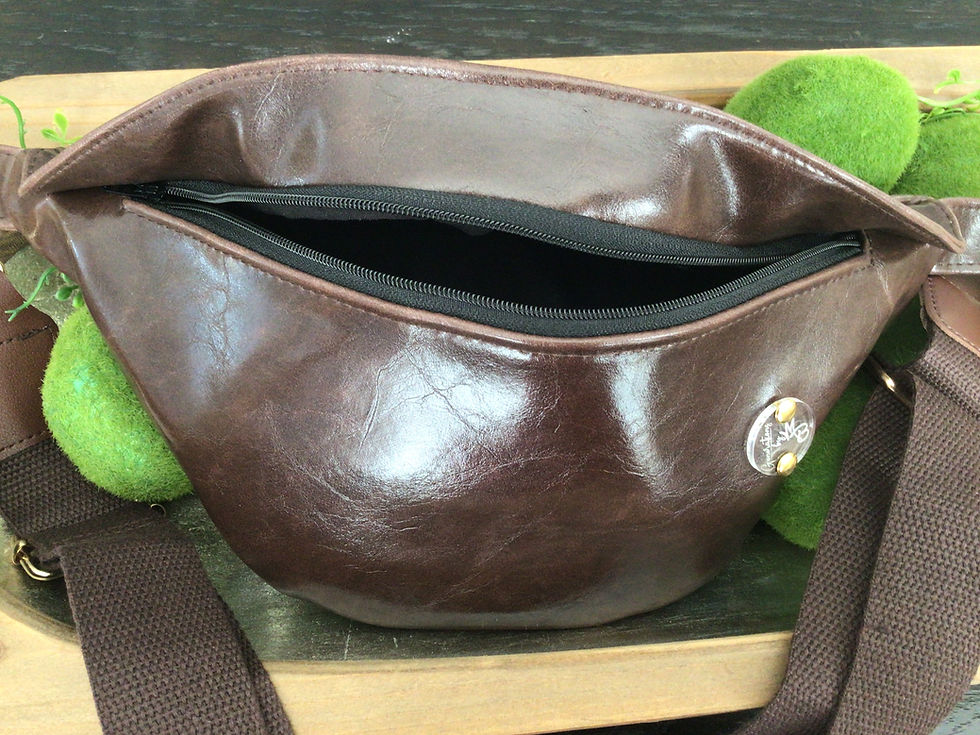 Thumbnail: Custom Burgundy Faux Leather Belt Bag