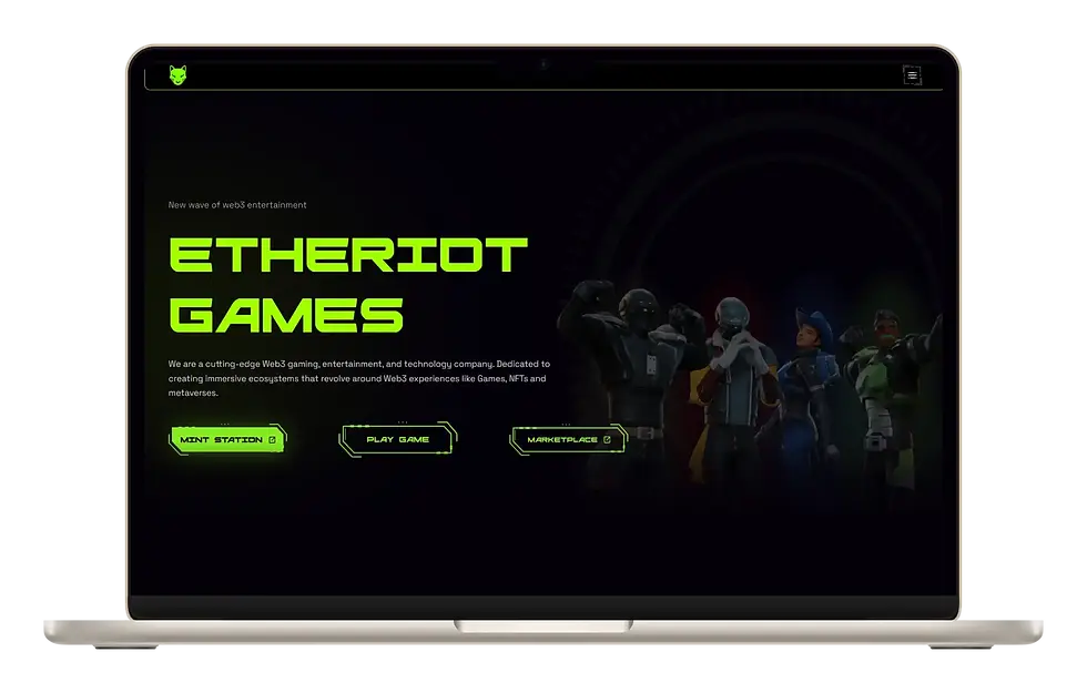 Unleash the future of gaming with Etheriot Games, built by Webtroniq. Explore our pioneering Web3 and NFT platform designed for gamers and creators.