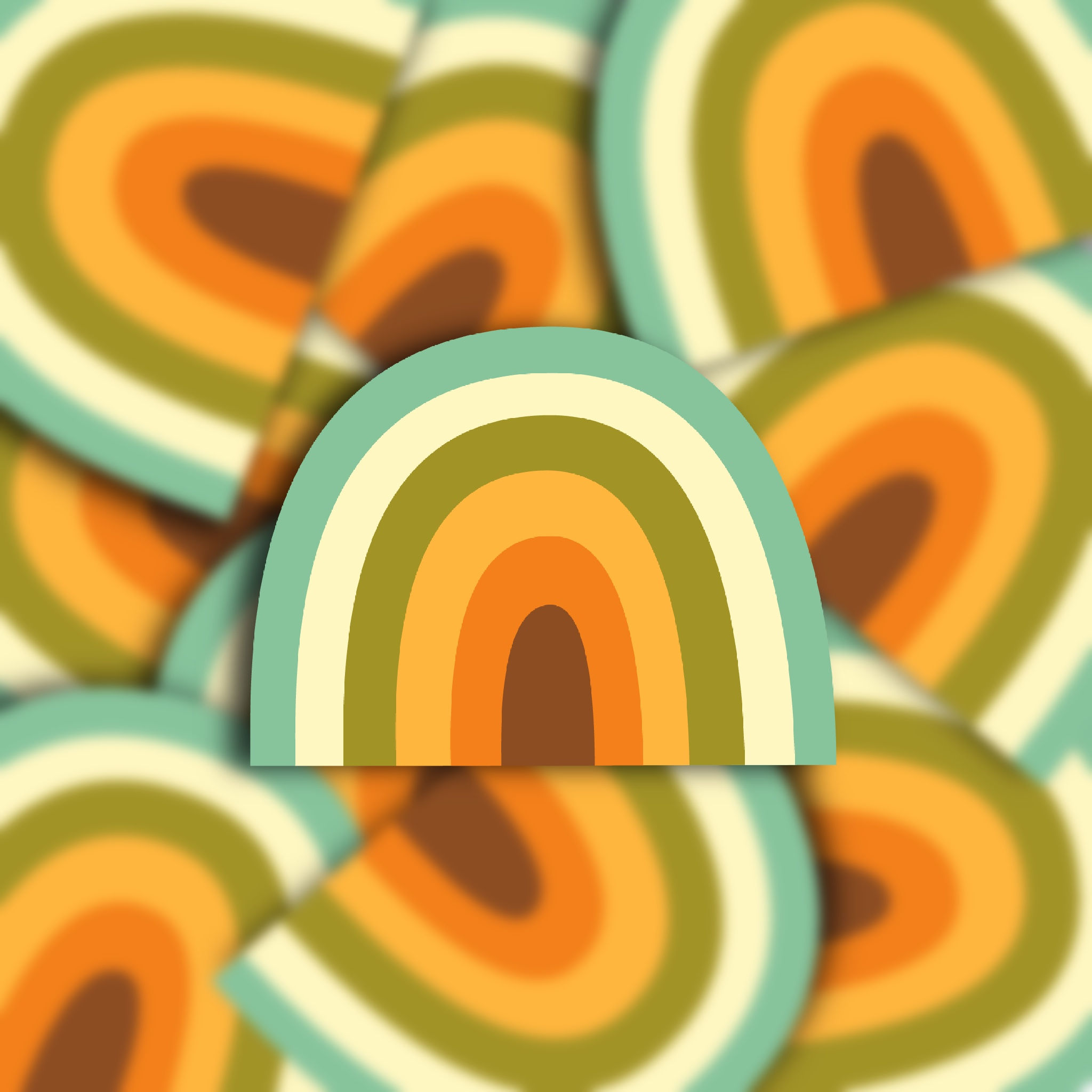 Retro Rainbow Sticker