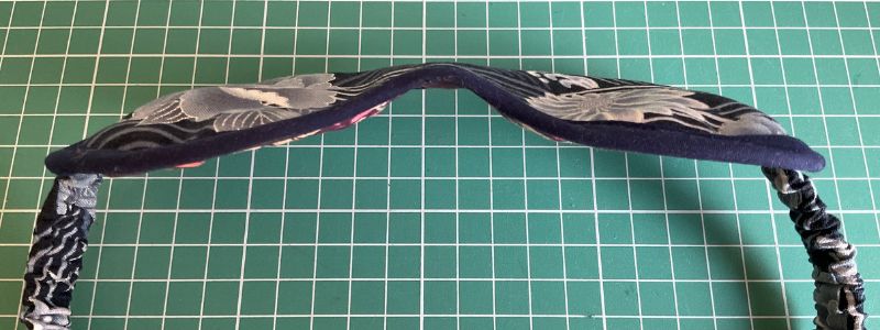 Finished Fifi eye mask with wire shaping the fit over the nose