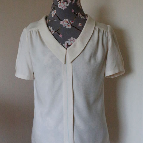 Front facing reduced on Mimi Blouse to prevent it showing