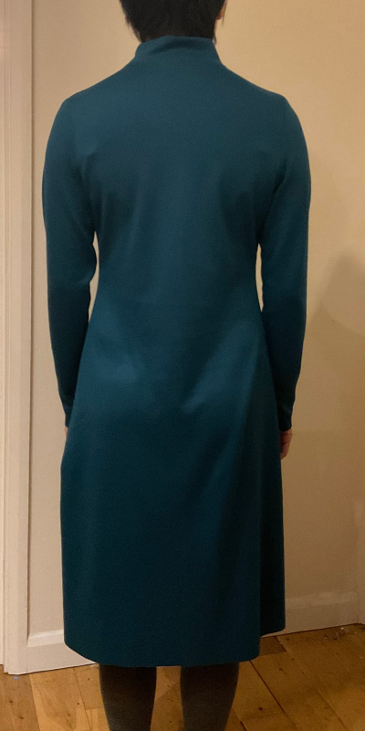 Back view of Tilly and the Buttons Freya dress too large before final fitting adjustments