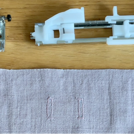 How to sew a buttonhole with zigzag stitch (no buttonhole foot)