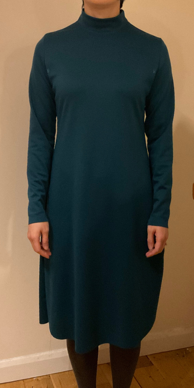 Front view of Tilly and the Buttons Freya dress too large before final fitting adjustments