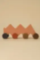 Toyto Zig Zag Vehicle wooden toy - handcrafted solid wood toy vehicle for imaginative and open-ended play