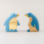 Handmade wooden penguin set waldorf-inspired | Dia Feliz Kids Shop