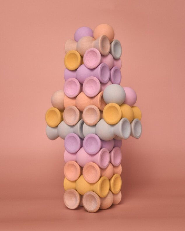 Thumbnail: Chill Pepper Wooden Building Blocks Sweets,  made in Europe, sustainable and child - safe toys | Dia Feliz Kids Shop in CA US