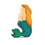 Thumbnail: Wooden Mermaid with Golden Hair and Light Skin Tone 