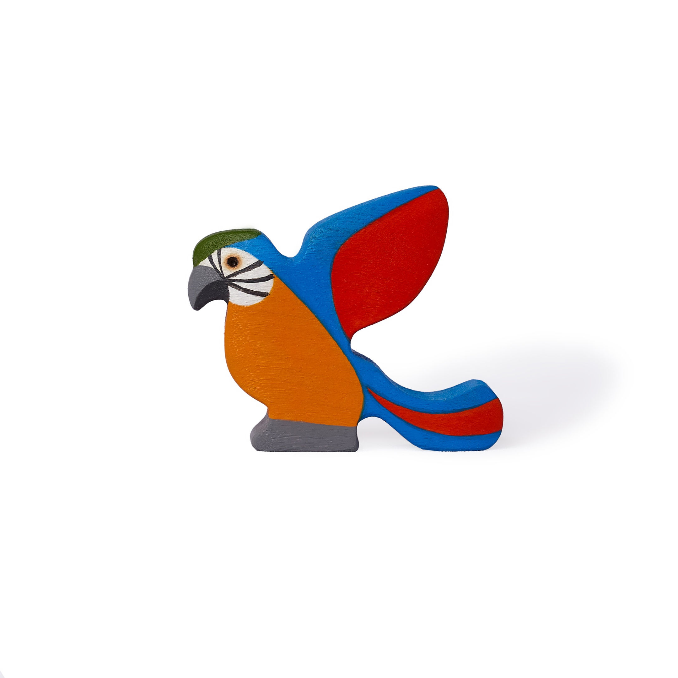 Mikheev Wooden Orange Macaw Parrot