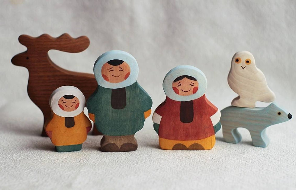 Thumbnail: Mikheev workshop wooden figurines for stuffers and forest scene play