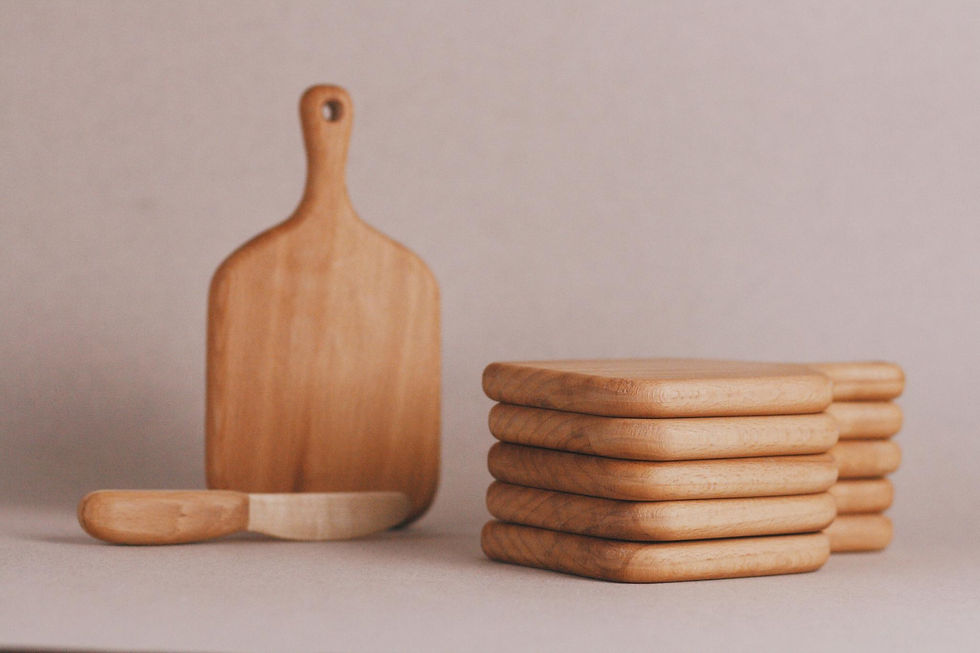 Thumbnail: Tateplota - Wooden  Cutting Board and Knife
