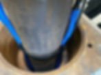 Close-up of casing exit / wellhead detail