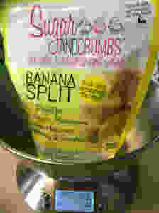 sugar and crumbs banana split icing sugar