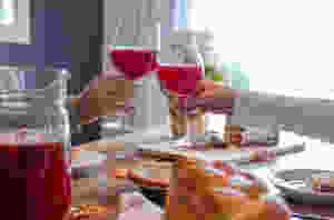 family meal around a table