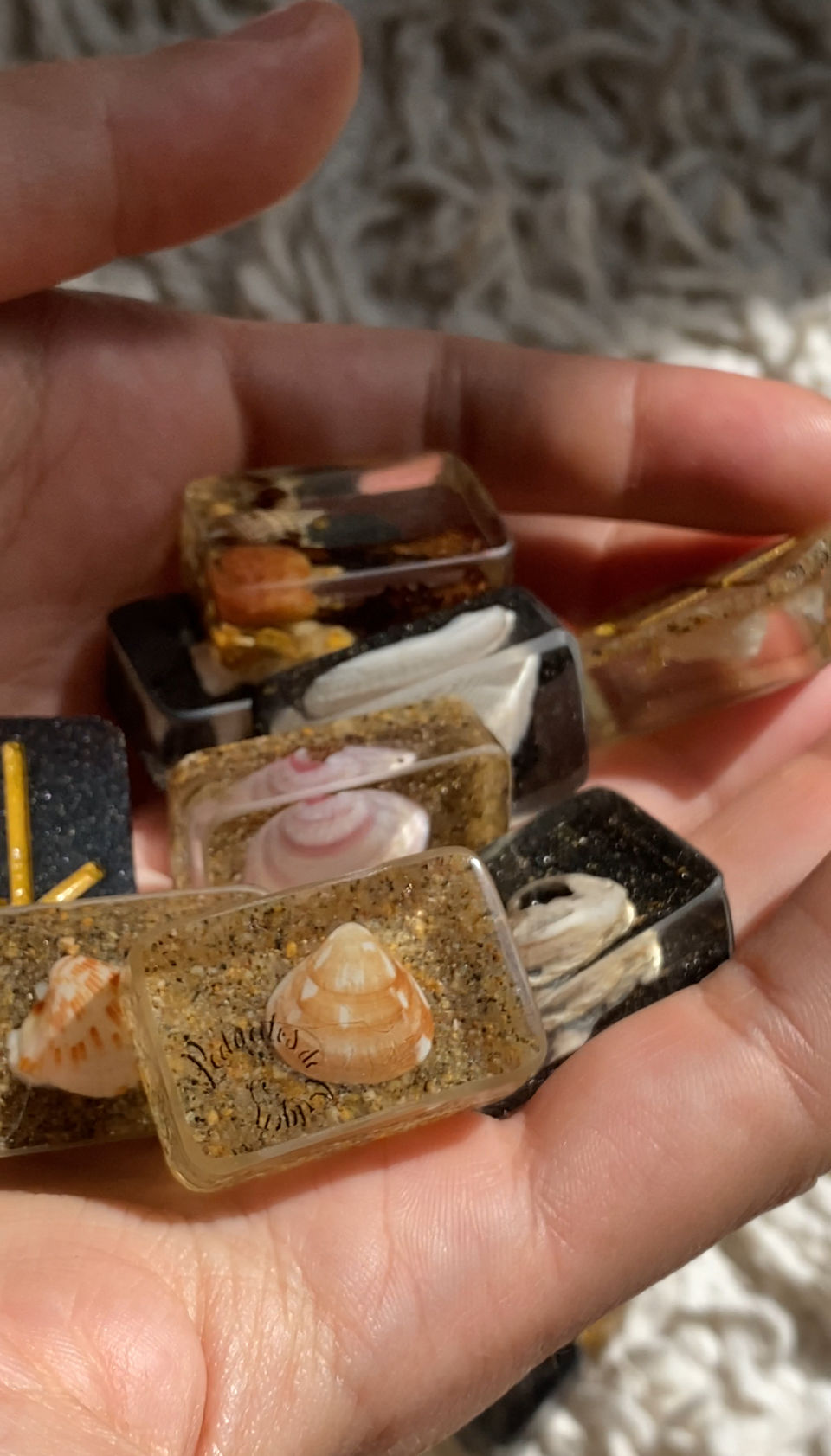 Miniatura: Set de Runas de Mar (Playa Ventura) | 24 runas + runa blanca de odín