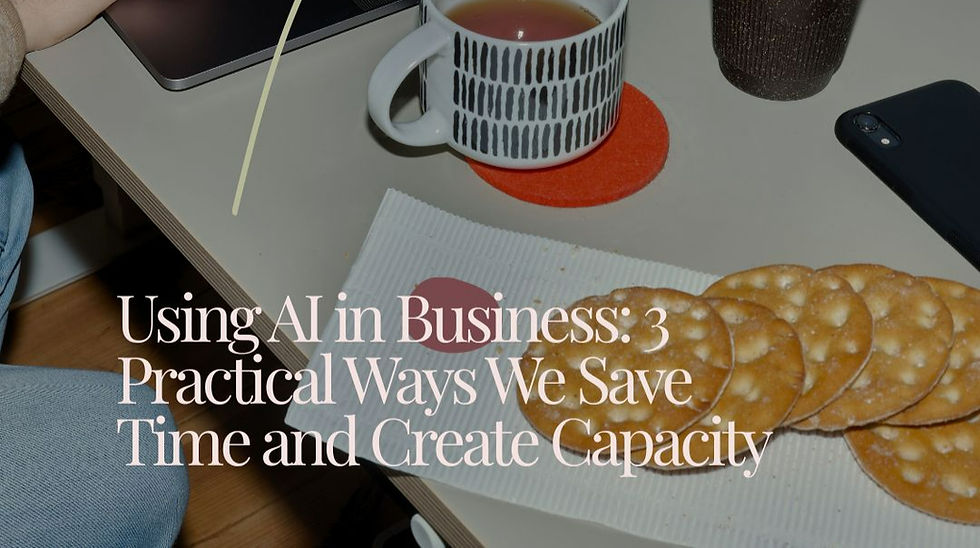 Using AI in Business: 3 Practical Ways We Save Time and Create Capacity