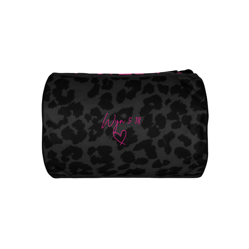 Thumbnail: Wyntention: Pink Leopard Print Gym Bag 