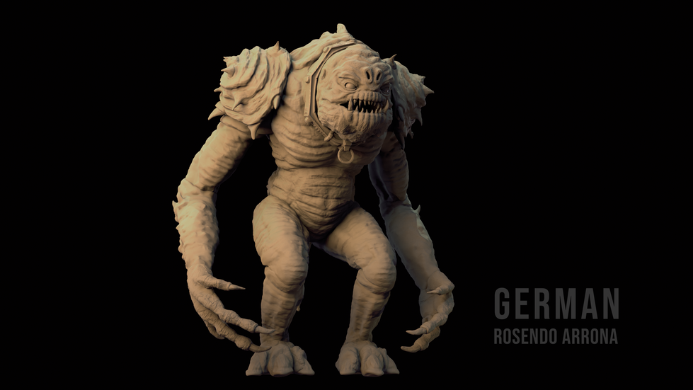 Rancor Clay Render Frontal