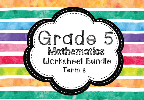 Grade 5 - Mathematics - Worksheet Bundle + Revision Book