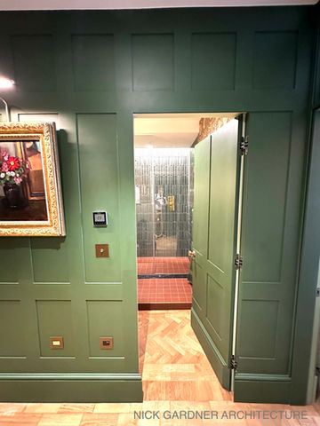 secret door; Nick Gardner Architecture; jib door; wall panelling