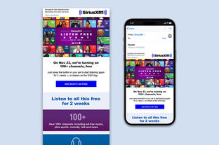 An email shown in on it's own and in a phone.