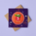 An illustrated purple birthday greeting card of a spaceship flying past the sun. The card comes with a "3 Today" badge.