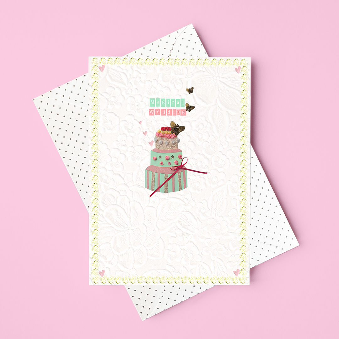 Magical Wedding Cake Greeting Card
