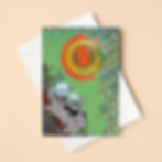 An illustrated green Birthday greeting card of a mum and baby koala climbing a tree. The card comes with a "2 Today" badge.