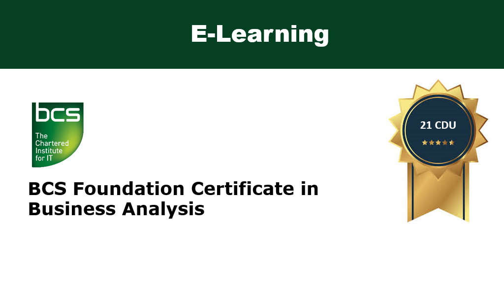 BCS Foundation Certificate in Business Analysis - e-Learning