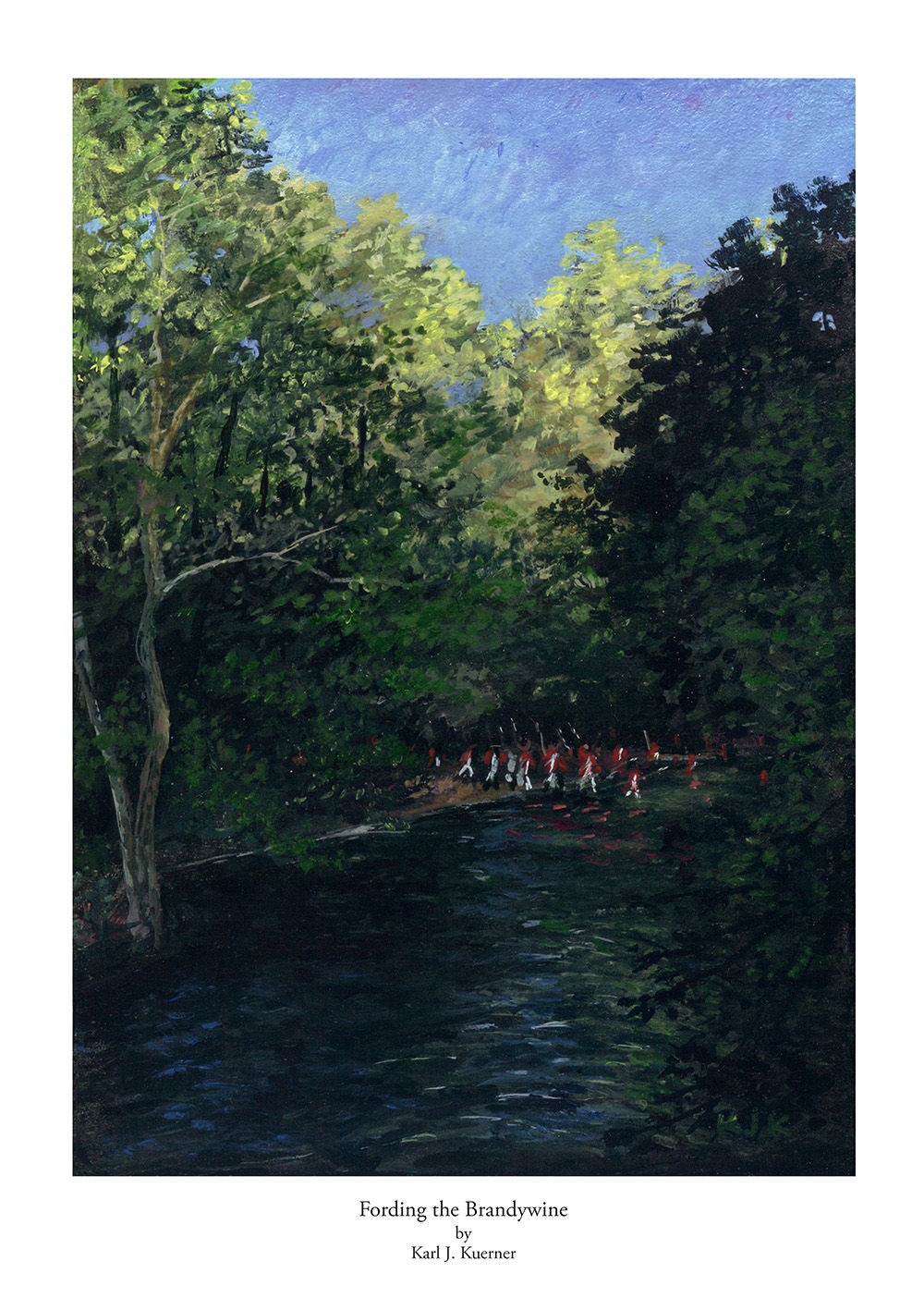 Fording the Brandywine (12 x 17); Original Size 7 x 10