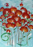 Original floral painting, customized