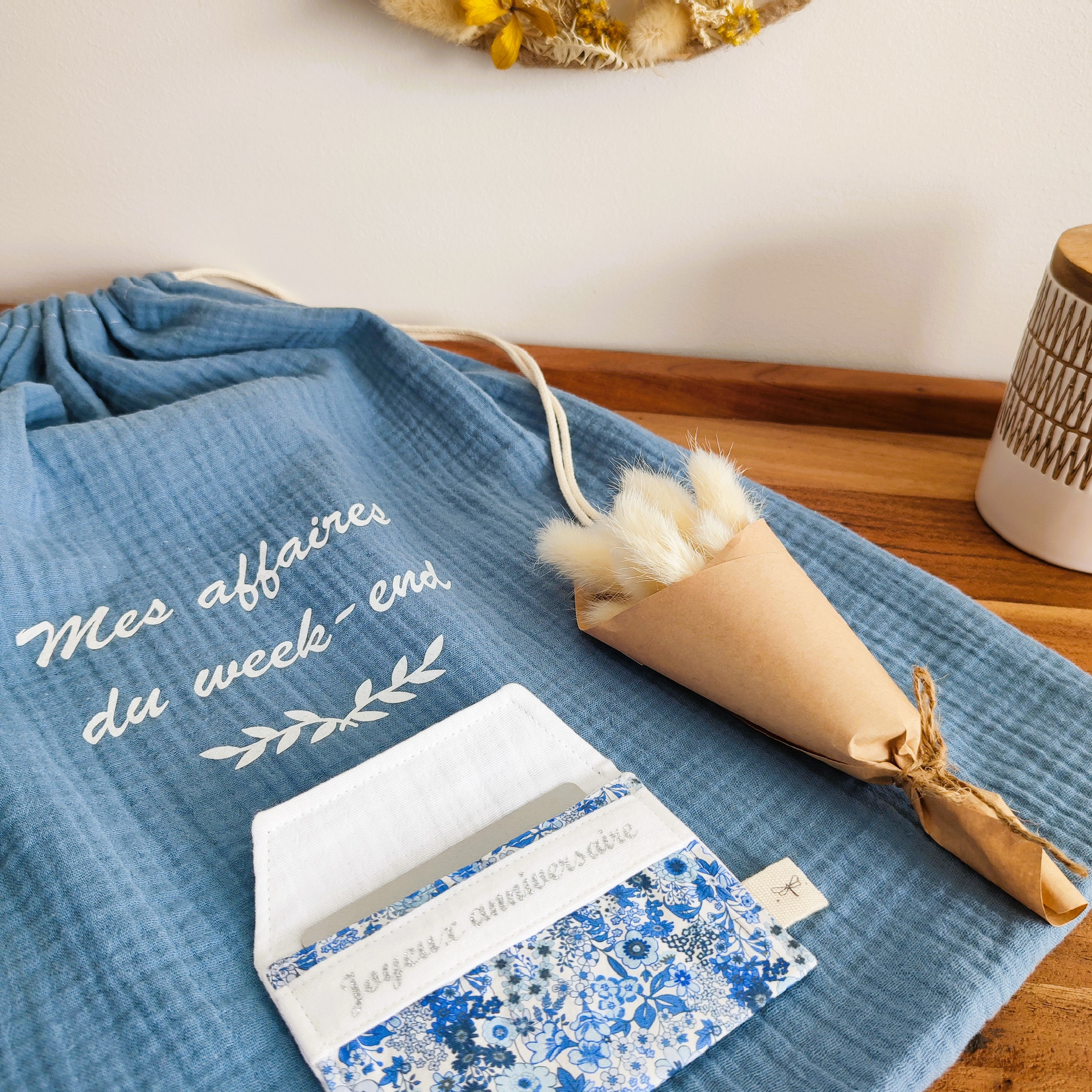 Pochon double gaze personnalisable - Taille "M"