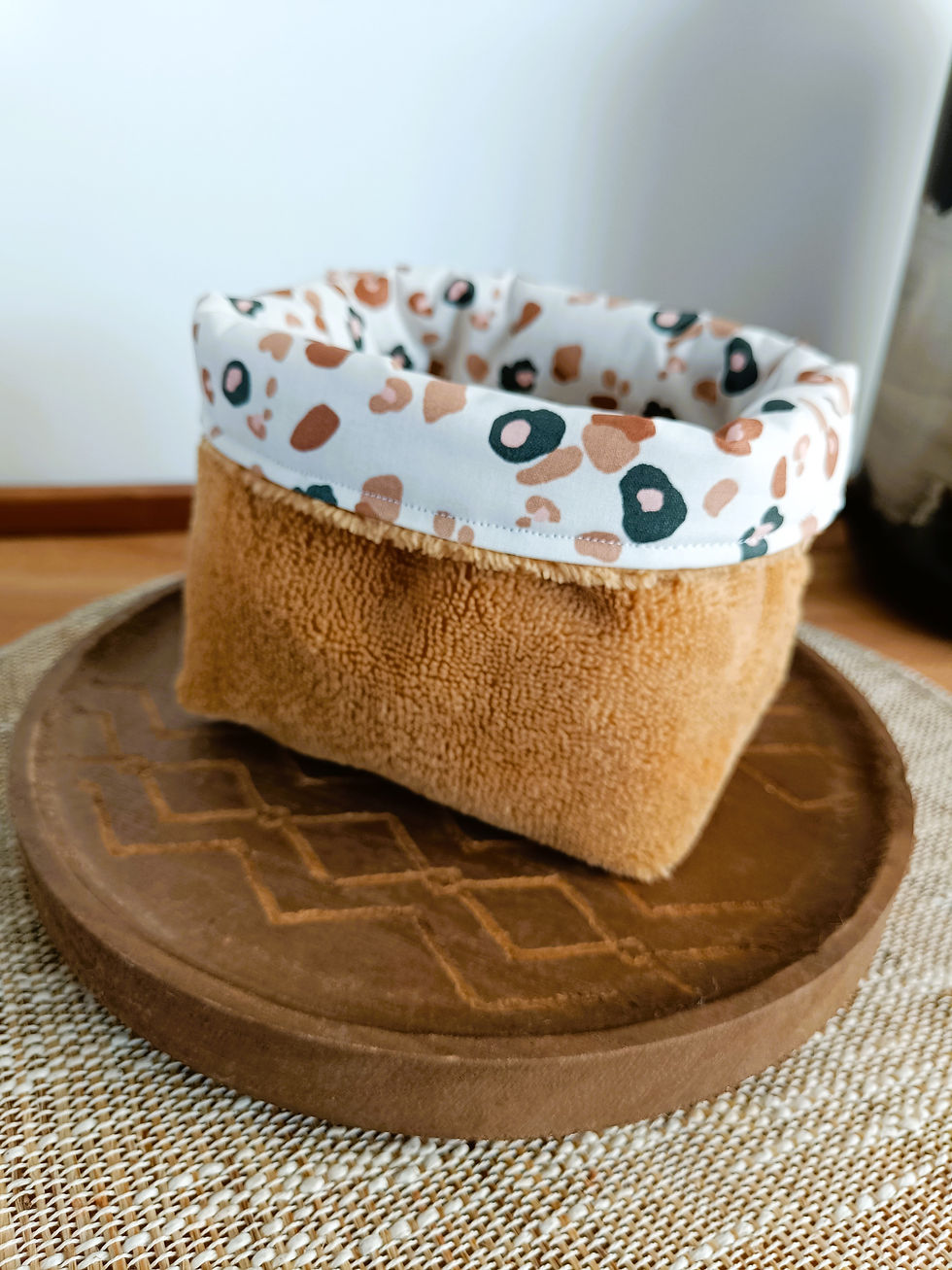 Miniature : Panière accessoires beauté Léopard Rosé - imperméable, douce et réversible