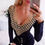 Thumbnail: Stretchy Black & Gold Bodysuit
