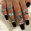 Thumbnail: Punk Elephant Flower Hollow Out Silver Rings