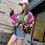 Thumbnail: Fashion Print Satin Jacket