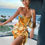 Thumbnail: Sleeveless Spaghetti Strap Floral Print Dress