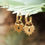 Thumbnail: Irregular Chunky Lock Shape Heart Charm Earrings