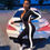 Thumbnail: Striped Patchwork Long Sleeve Fitness Jumpsuit
