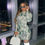 Thumbnail: Fashion Money Print Long Sleeve Mini Dress