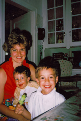 Joan with her two sons, Eric and Carl