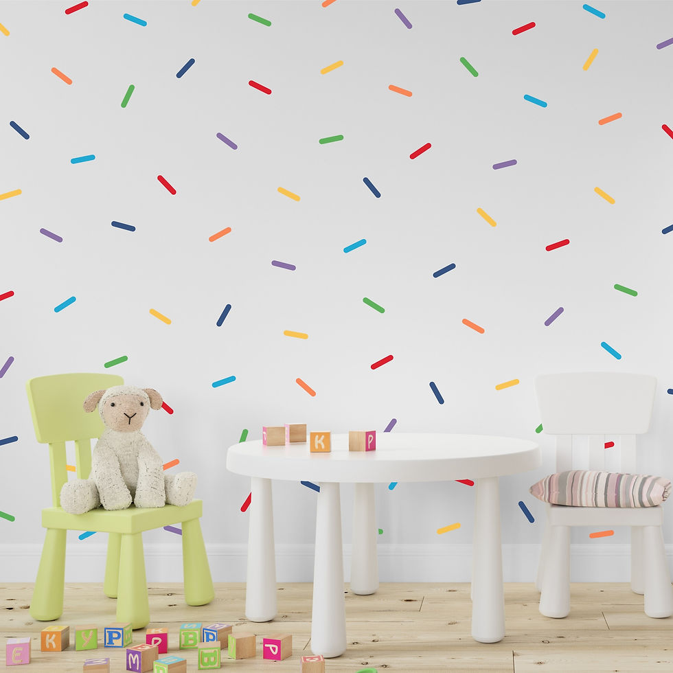 Confetes Arco-Íris (Adesivo de Parede)