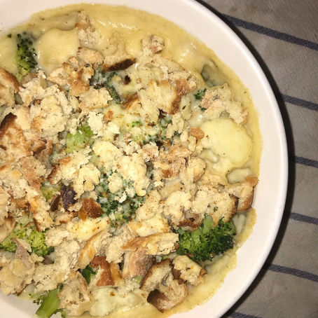 Cheesy Broccoli Cauliflower Bake