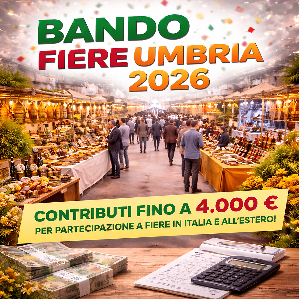 Bando Fiere Umbria 2026: contributi fino a 4.000 € per partecipazione a fiere internazionali