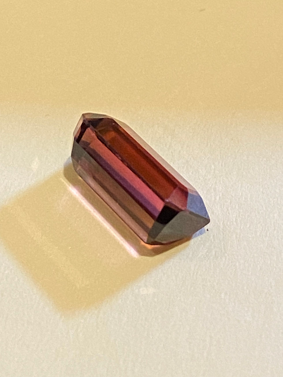 Thumbnail: Natural Loose Purplish Red Tourmaline, Baguette Cut, 3.00ct (12mm x 6.5mm)