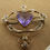Thumbnail: Antique Australian Willis & Sons Amethyst Seed Pearl 9K Gold Brooch/Pendant