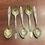 Thumbnail: 916 Soviet Silver Set of Tea / Coffee Spoons (x 5), Russian Hallmarks.